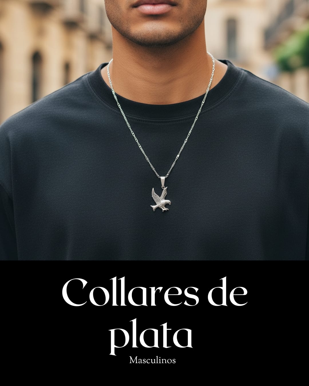 COLLARES DE PLATA  HOMBRES