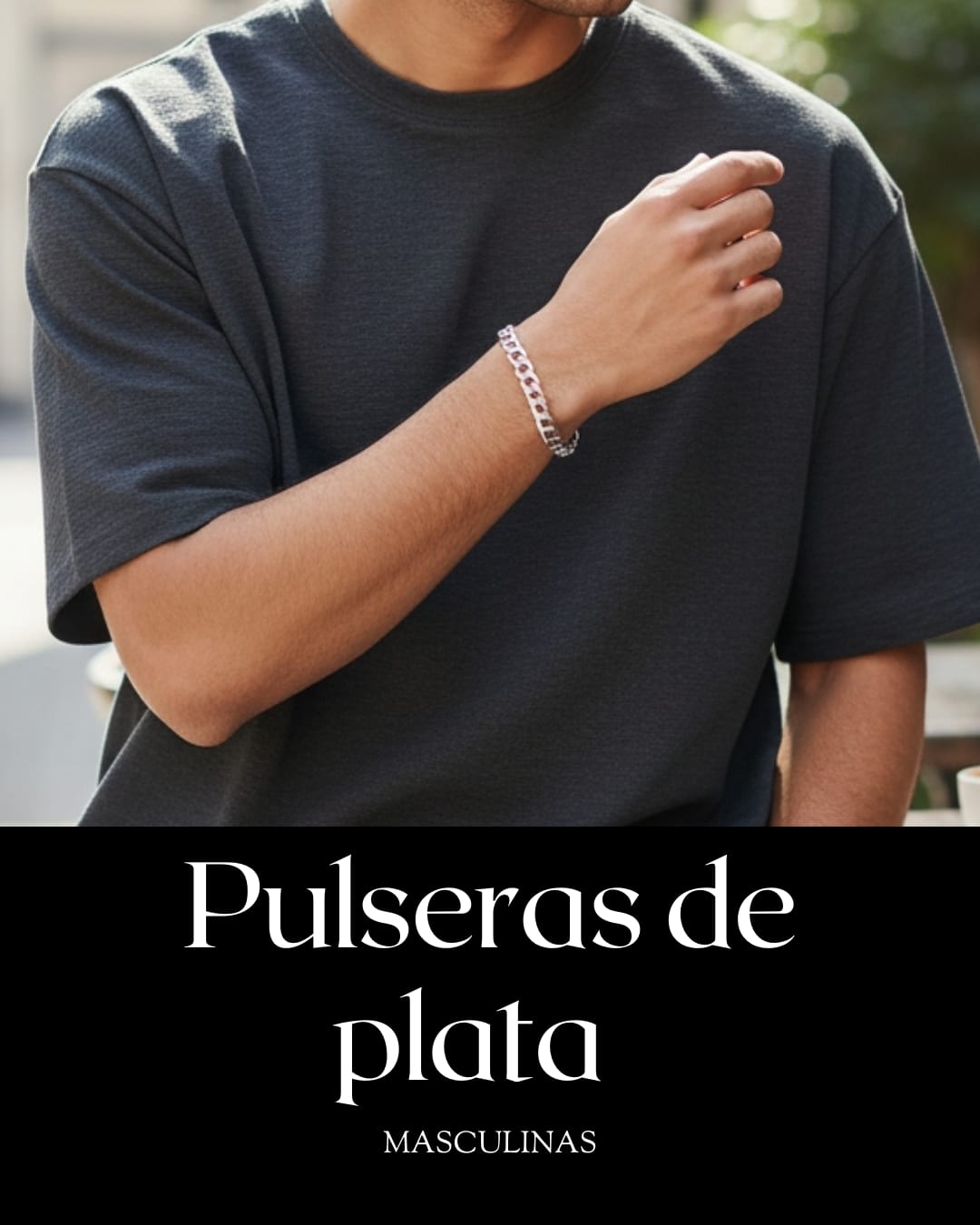 PULSERAS DE PLATA HOMBRE