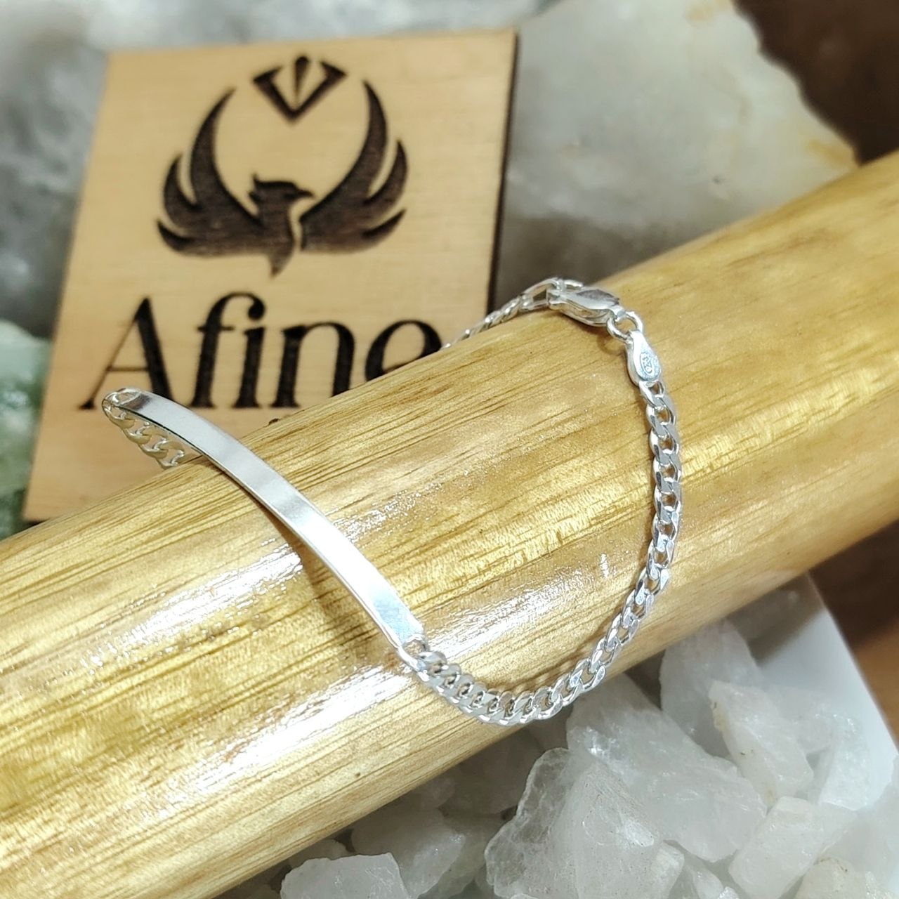 Pulsera piocha  3 mm con tejido Grumet