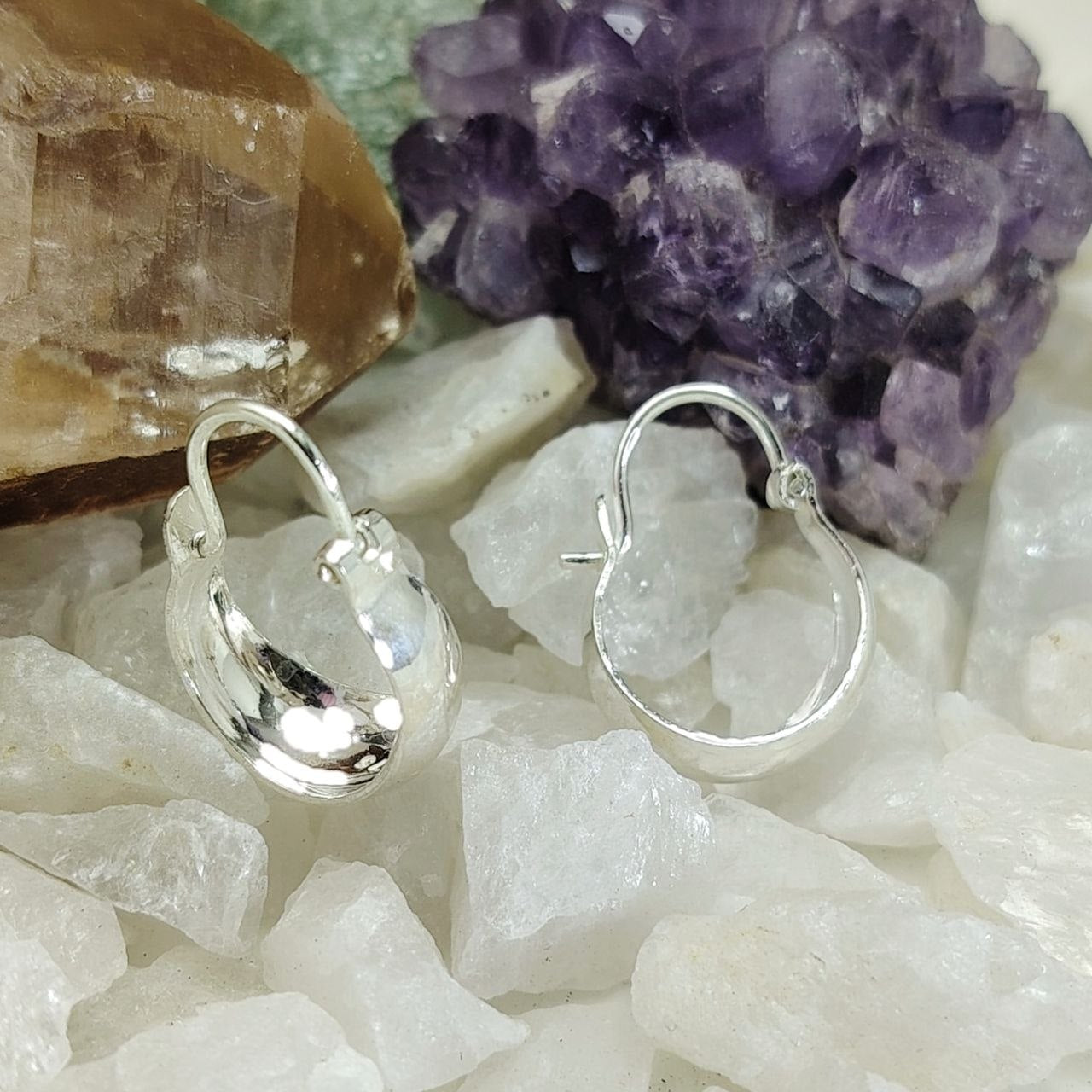 Aros bote plata lisa 13 mm