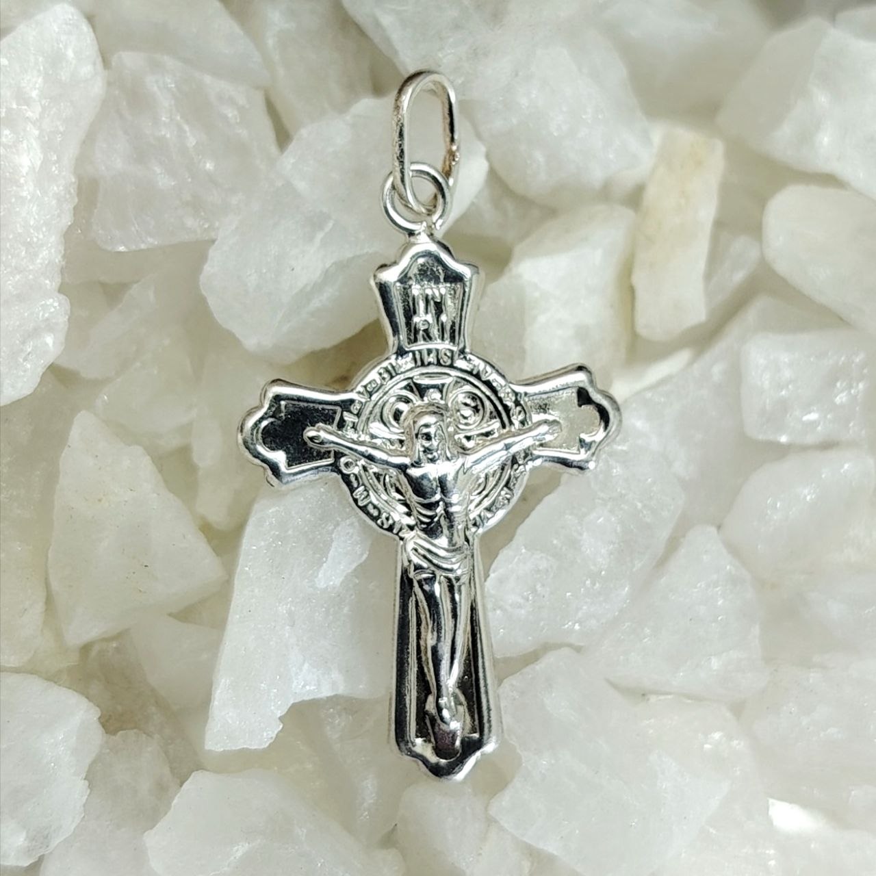 Dije crucifijo reversible San Benito