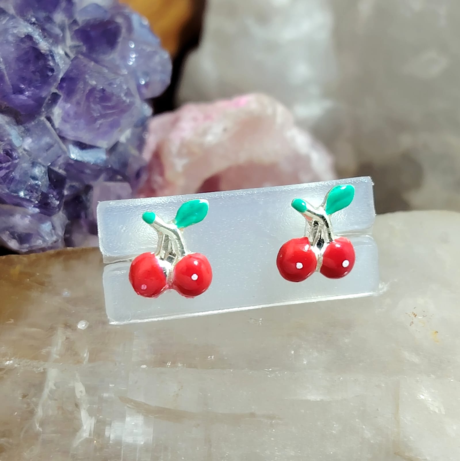 Aros atornillados cerezas esmaltadas