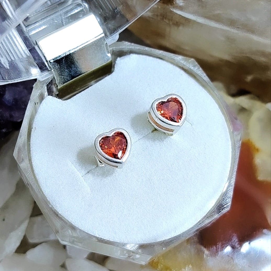 Aros pegados Mariposa cristal rojo.