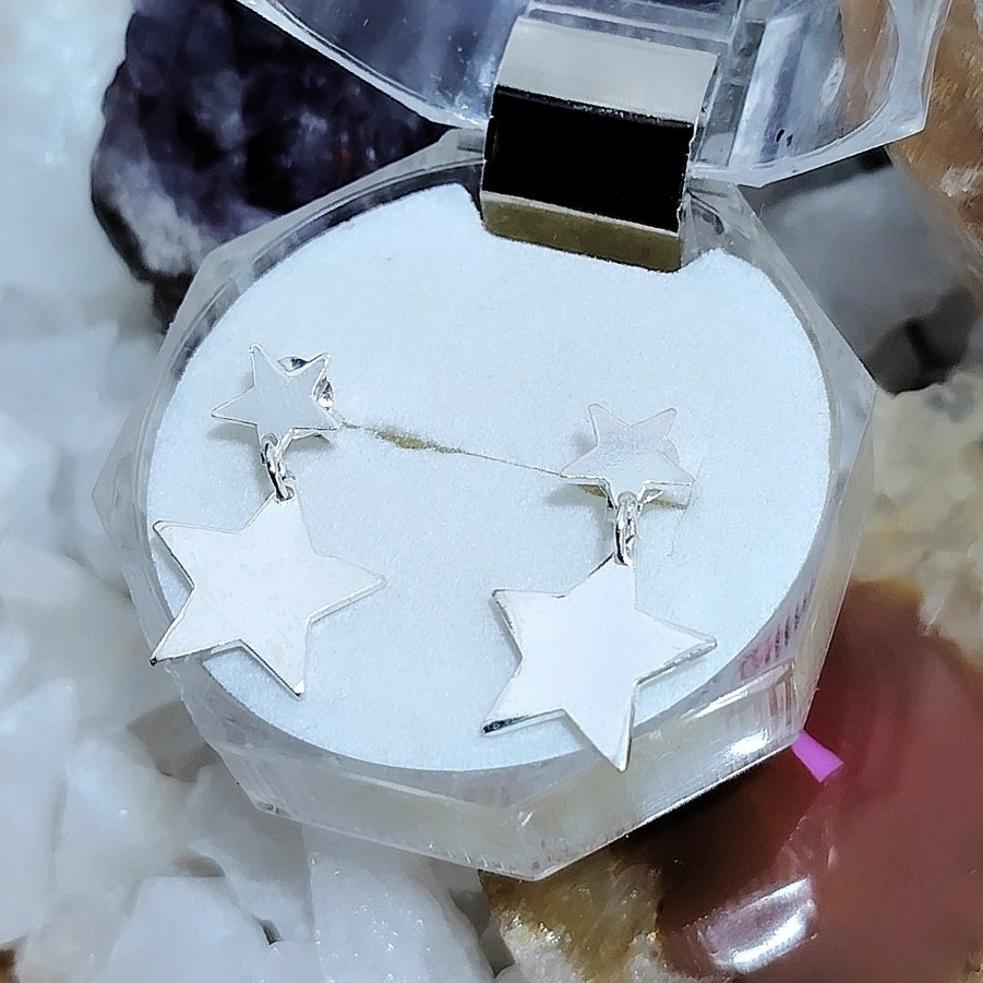 Aros pegados semi largos Estrella doble.