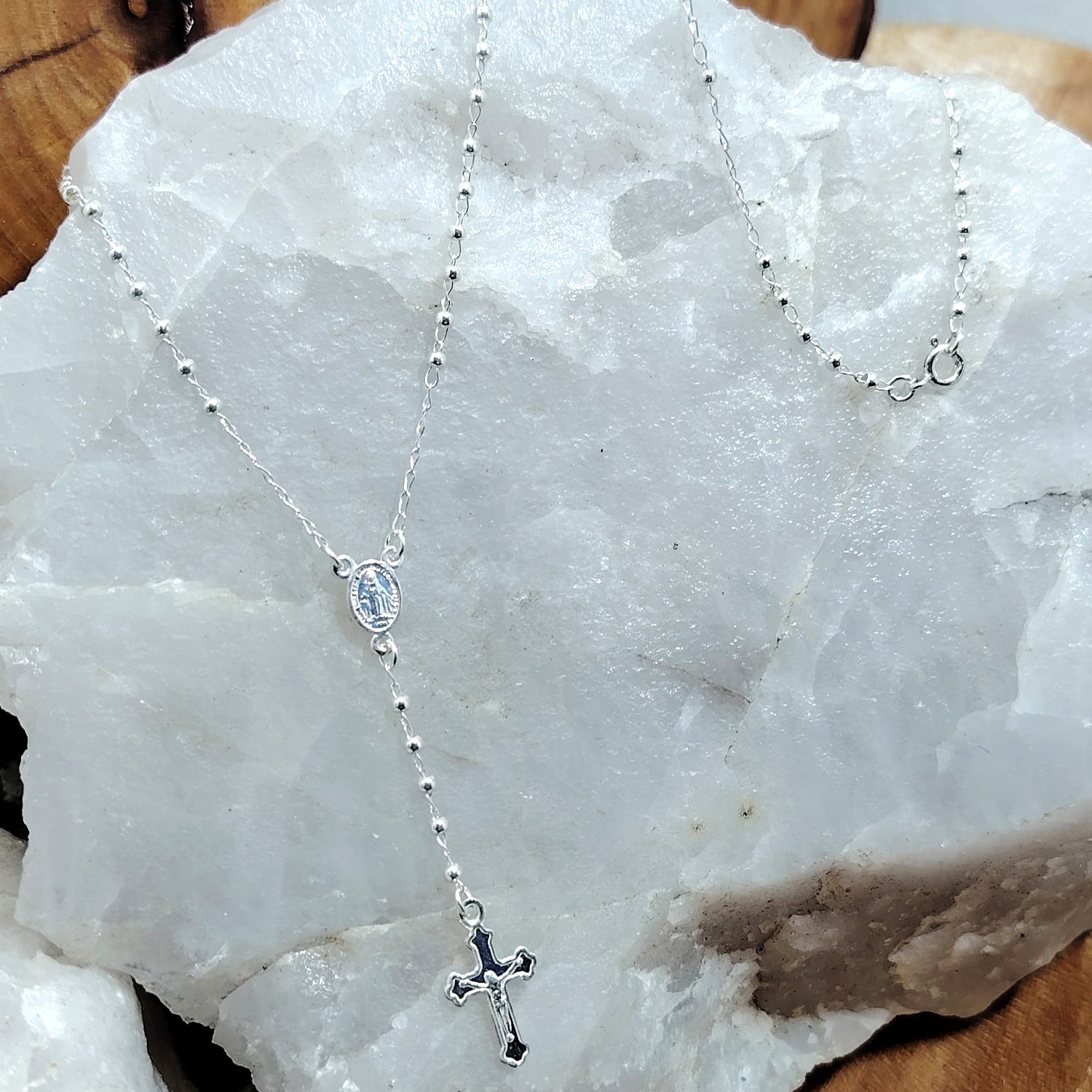 Rosario de Plata 50 cm