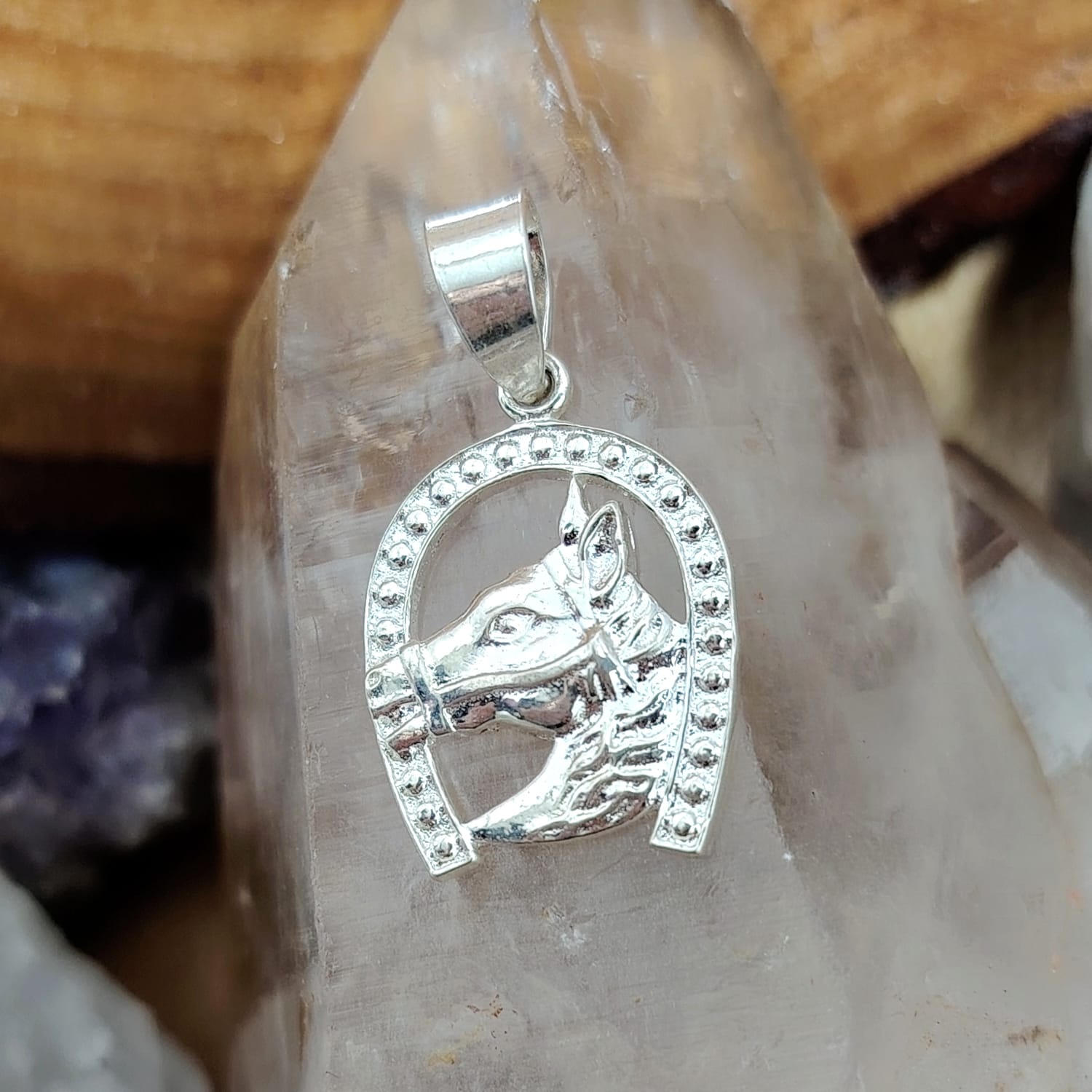 Dije figura caballo con herradura