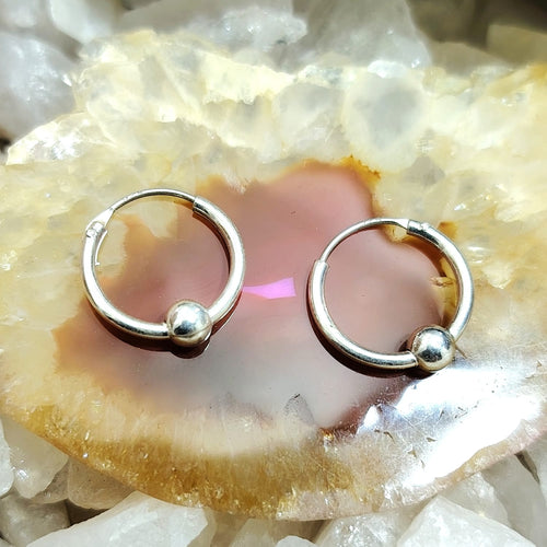 Argolla una esfera de plata 13 mm