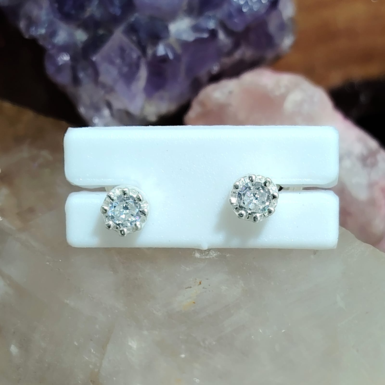 Aros atornillados cristal traslucido redondo 4 mm.