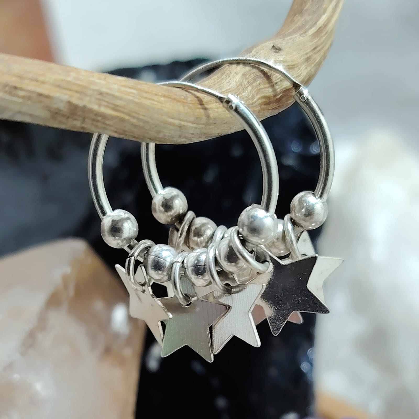 Argollas con chiche de Estrellas