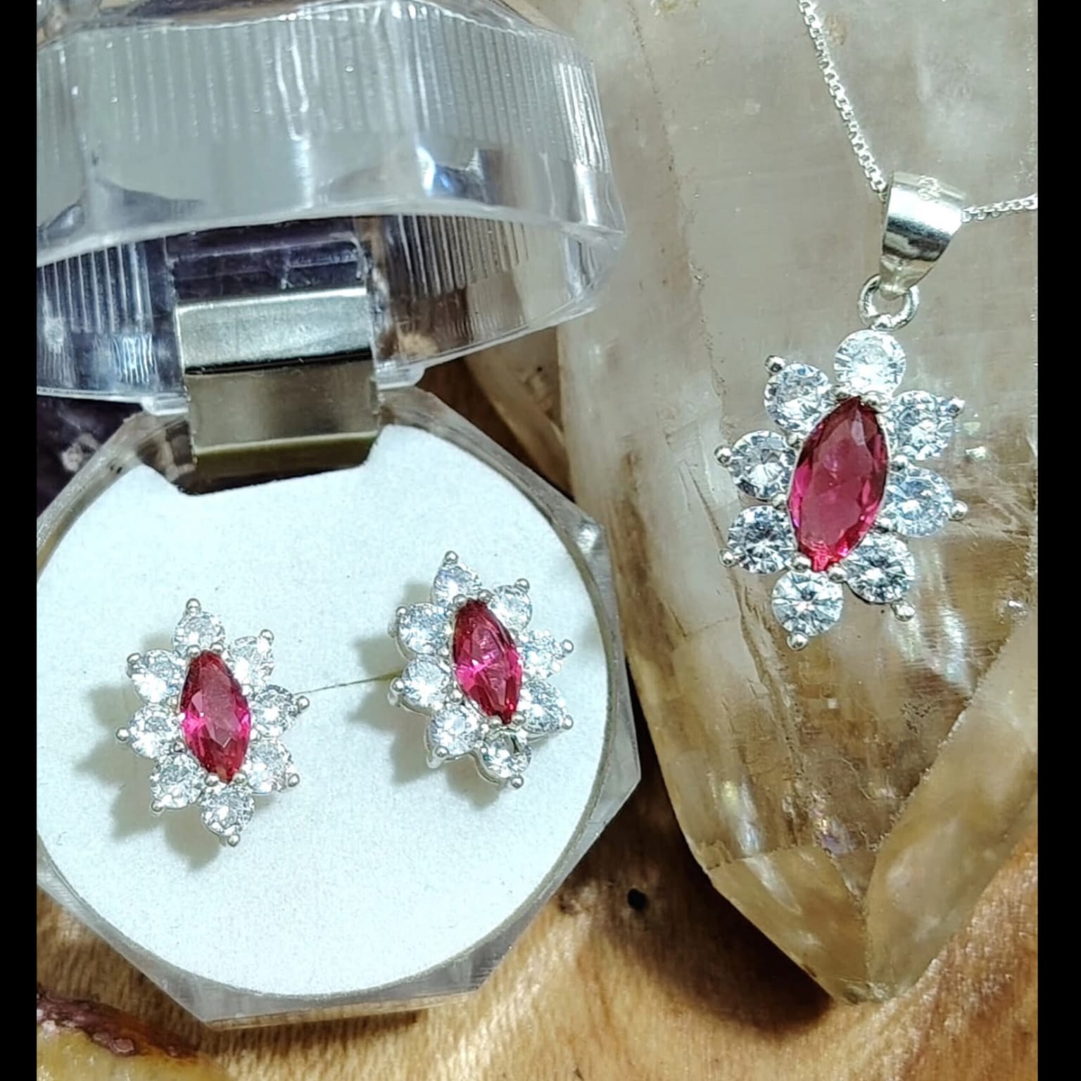 Conjunto lady circón magenta