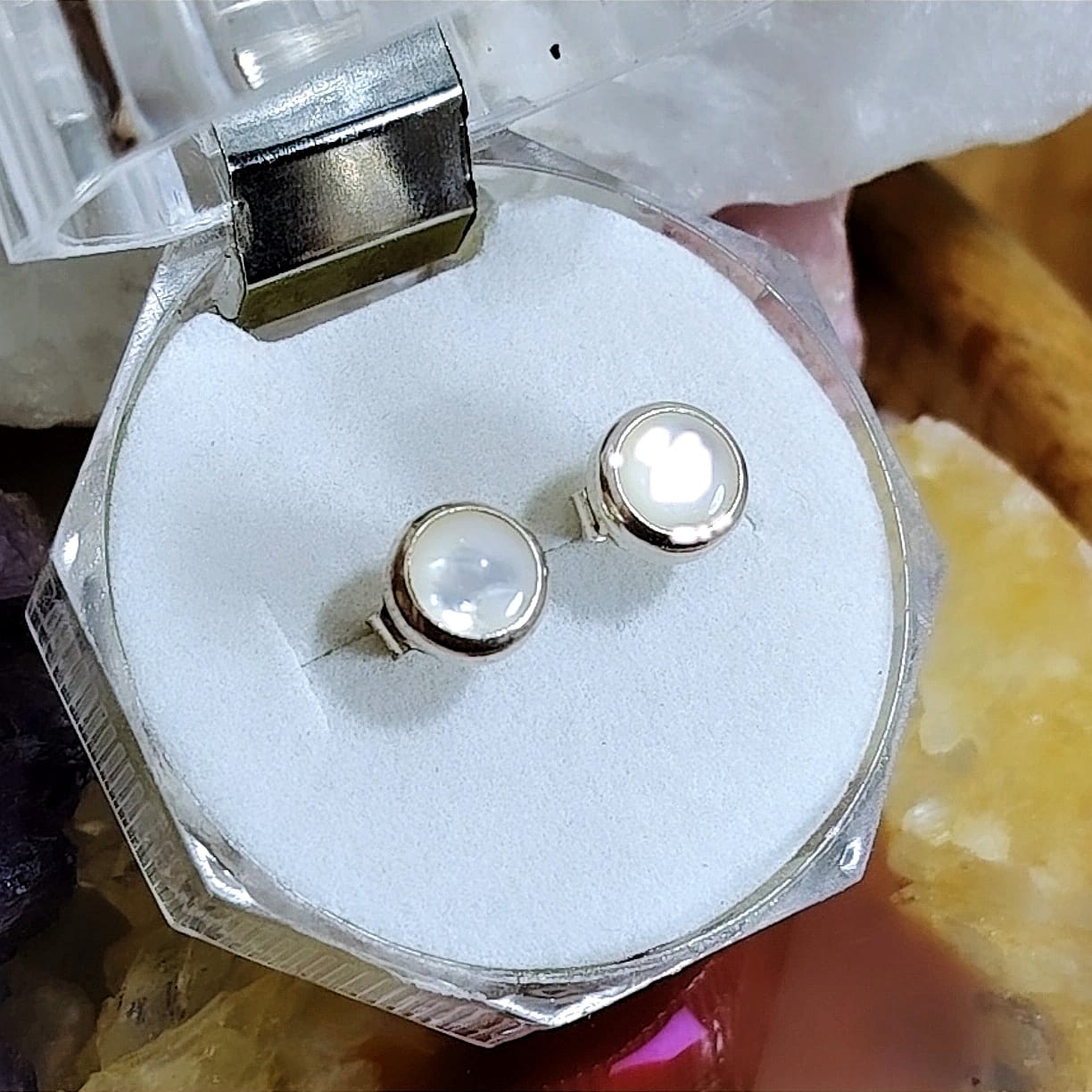 Aros pegados con Piedra natural