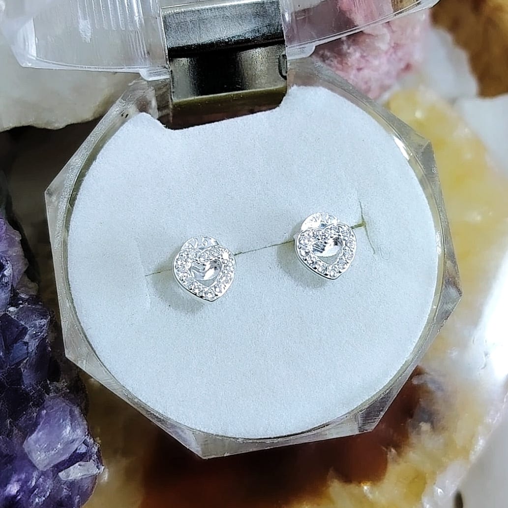 Aros pegados Corazones incrustados de micro circones