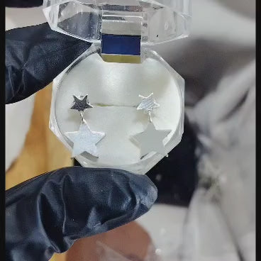 Aros pegados semi largos Estrella doble.