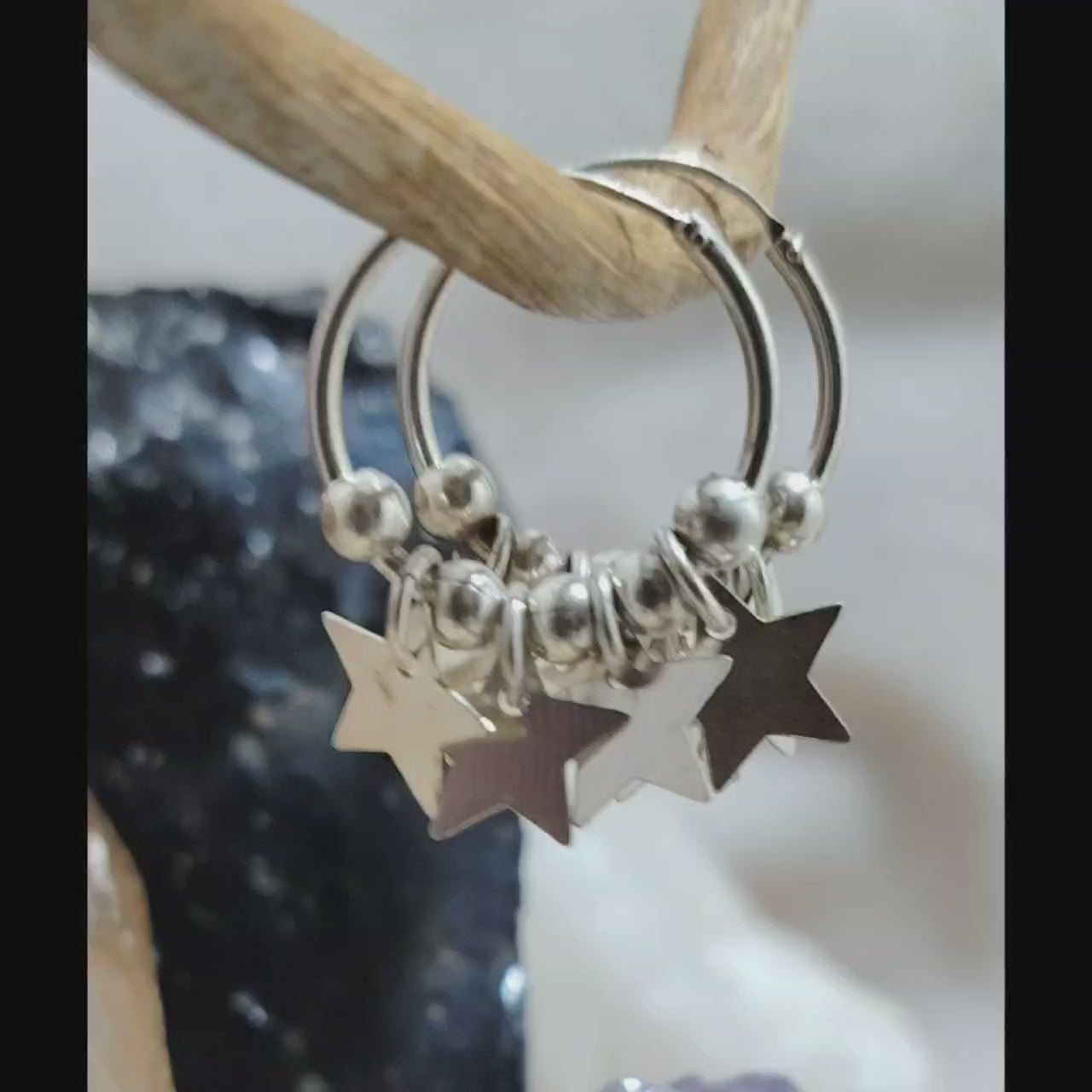 Argollas con chiche de Estrellas
