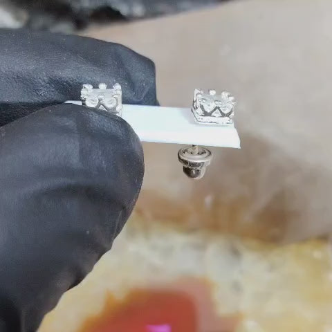 Aros atornillados circón cuadrado traslúcido 5 mm