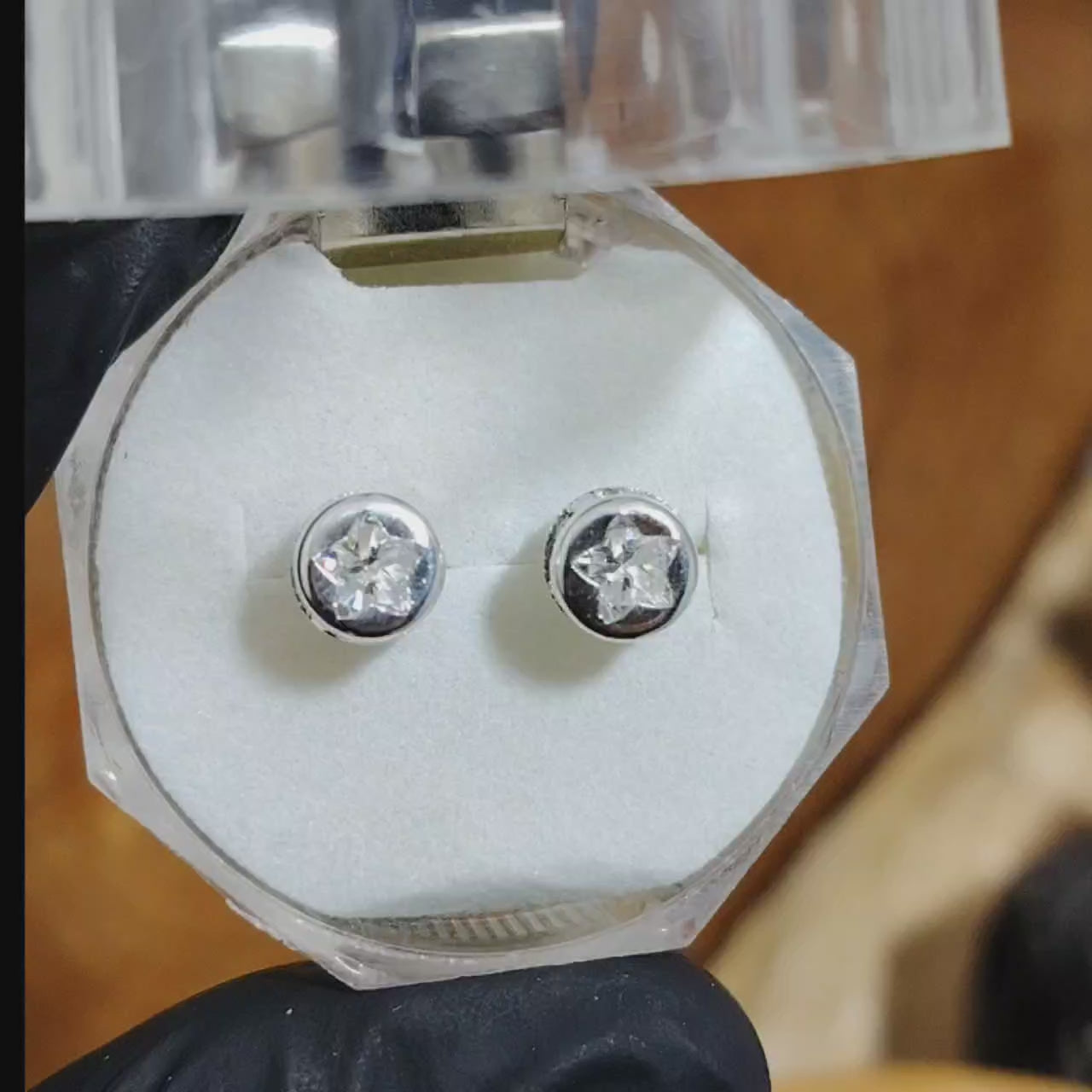 Aros pegados punto de luz estrella traslucida 7 mm