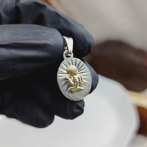 Dije con laminación en oro angelito