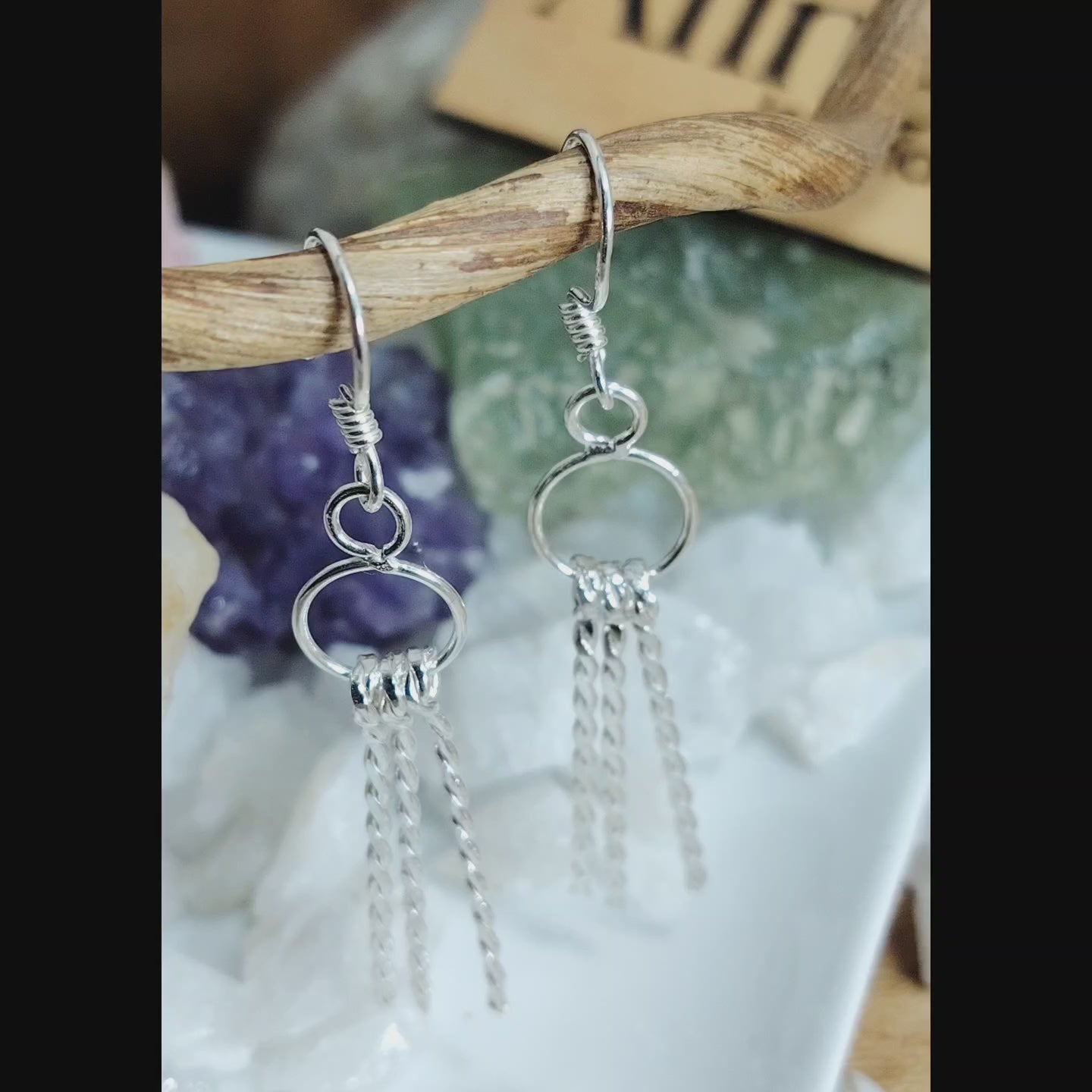Aros de plata Cascada