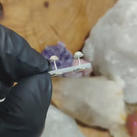 Aros atornillados Cupcakes esmaltados rosado claro