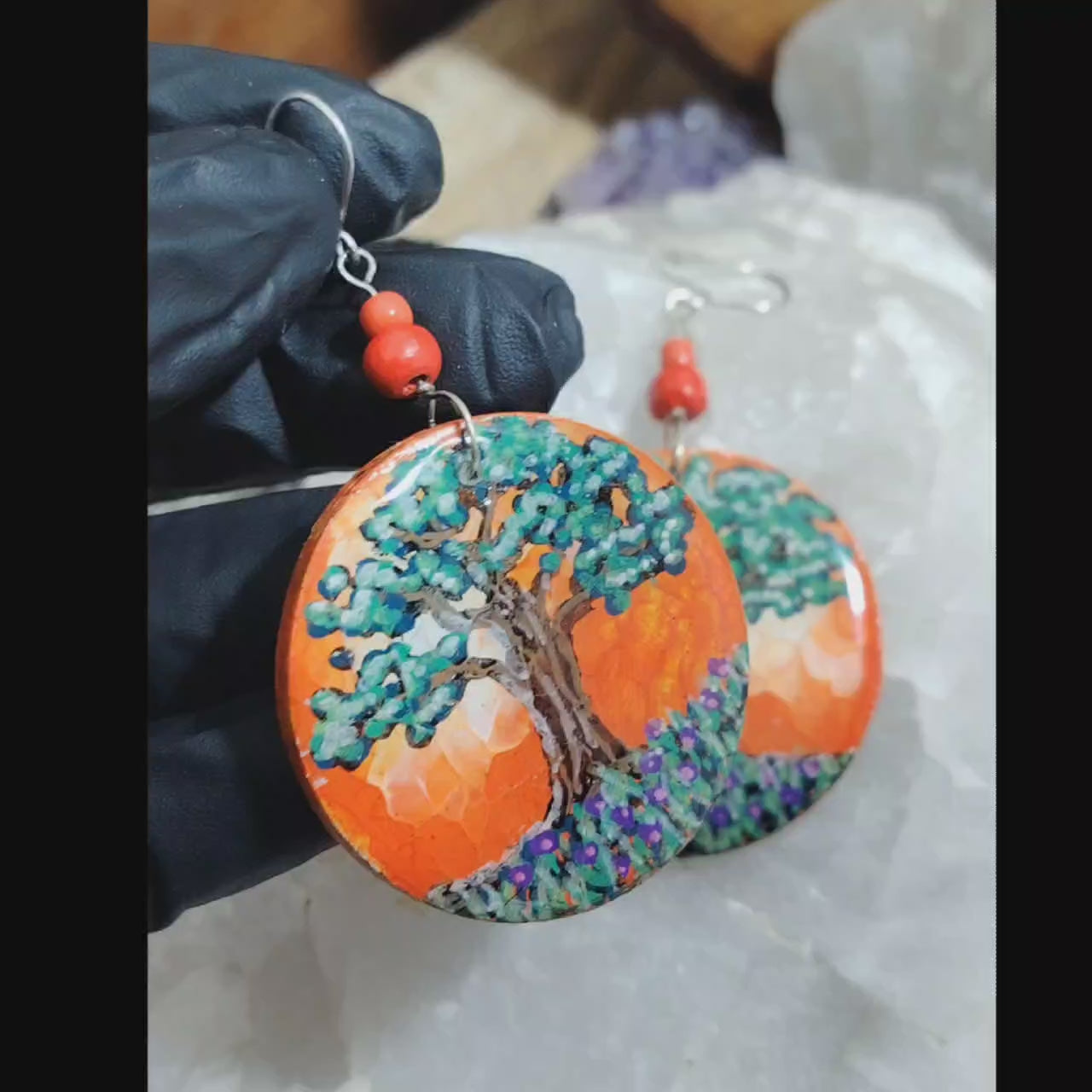 Aros artesanales con gancho de plata esencia ancestral