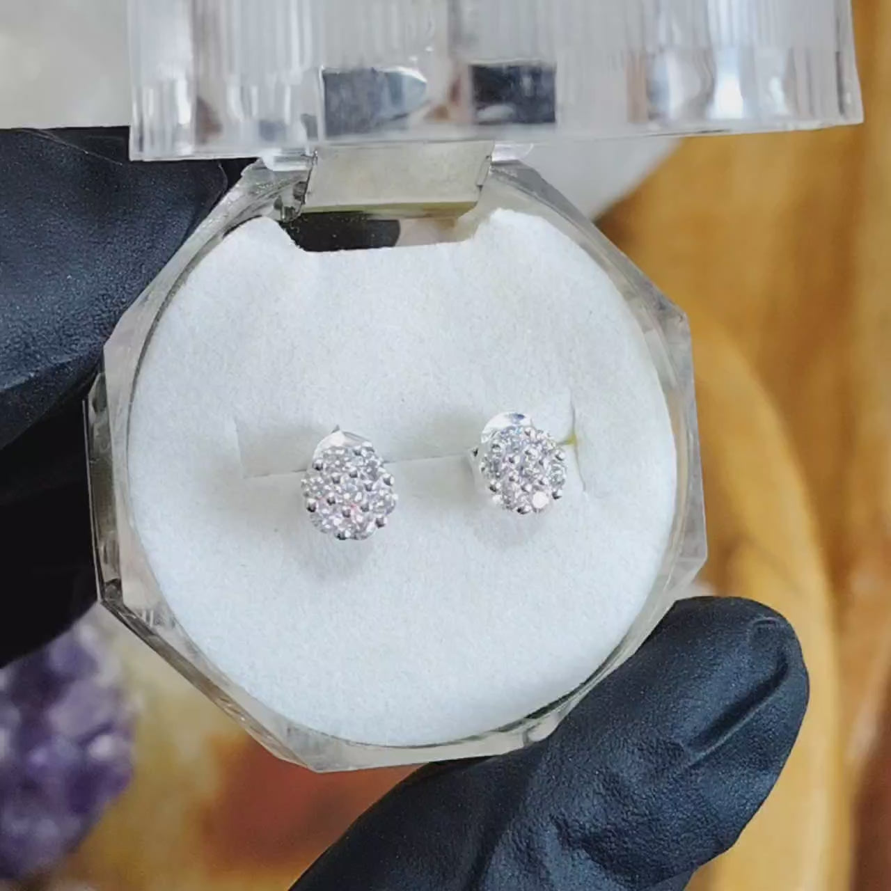 Aros pegados flor de microcircones