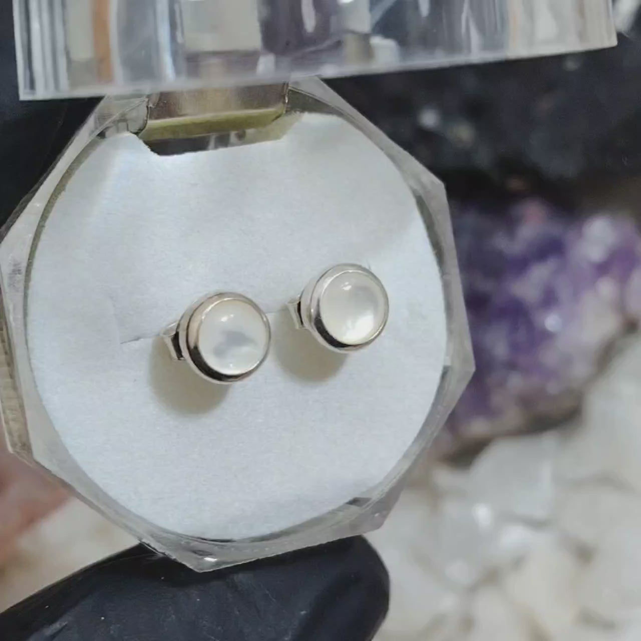 Aros pegados con Piedra natural