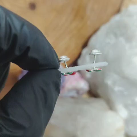 Aros atornillados cerezas esmaltadas