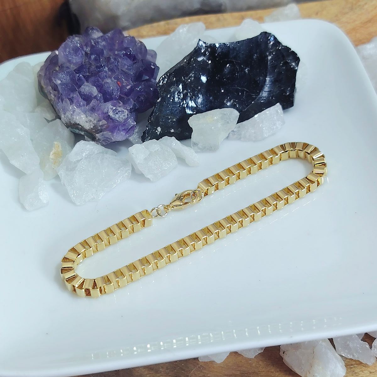 Pulsera veneciana enchapado en oro
