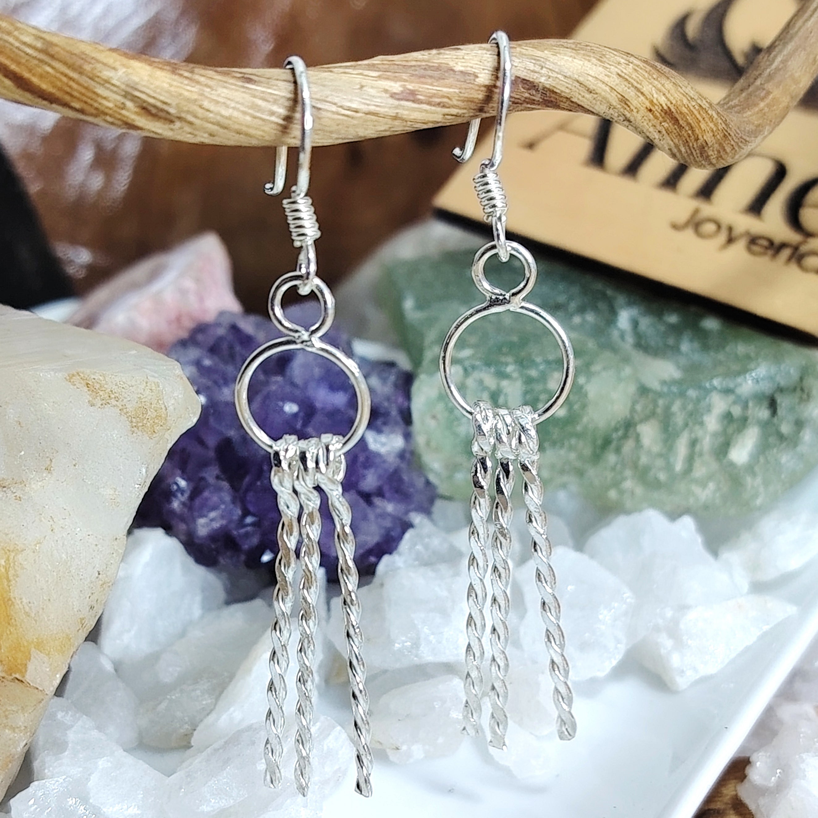 Aros de plata Cascada